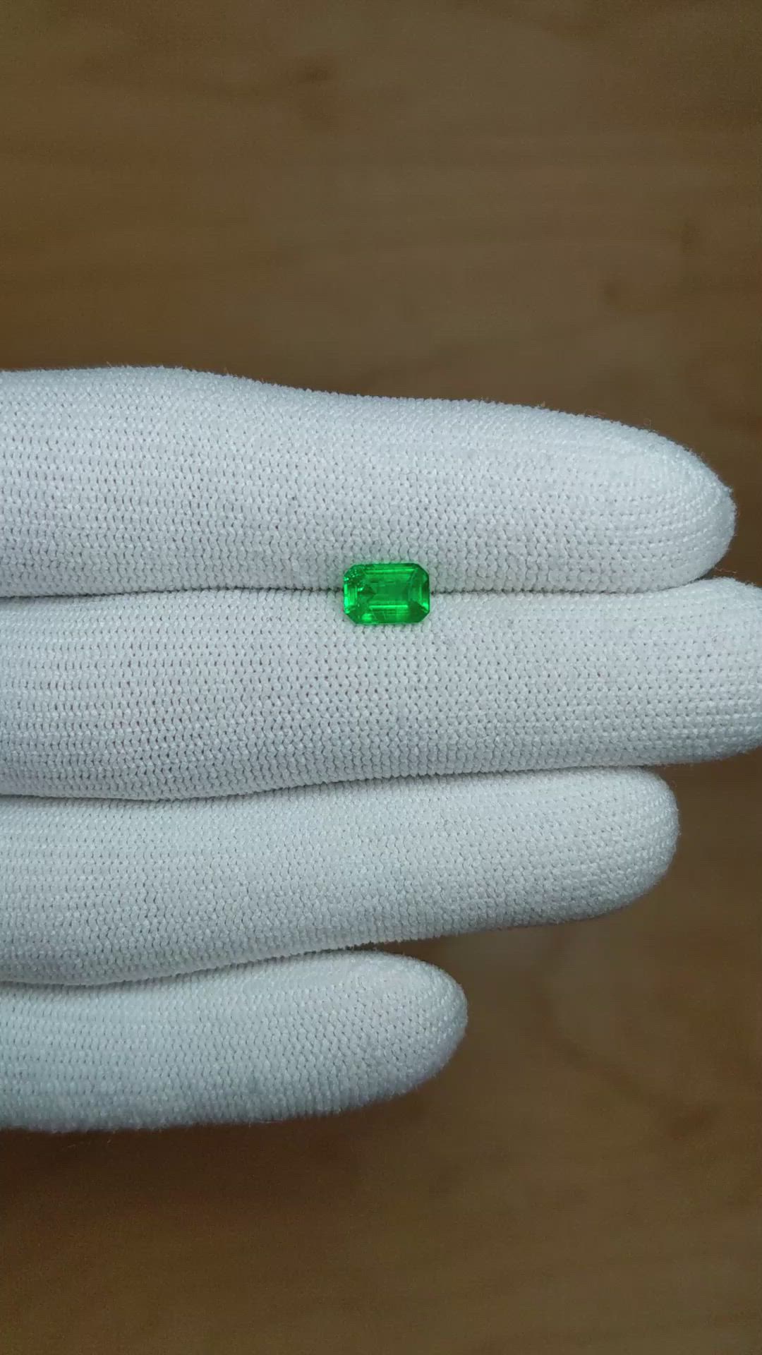 0.74 Ct. Emerald from Afghanistan Size Video