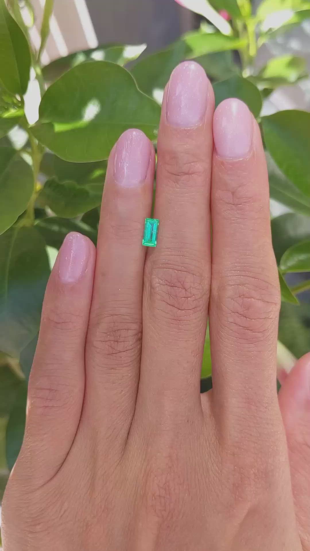 0.46 Ct. Emerald from Afghanistan Size Video
