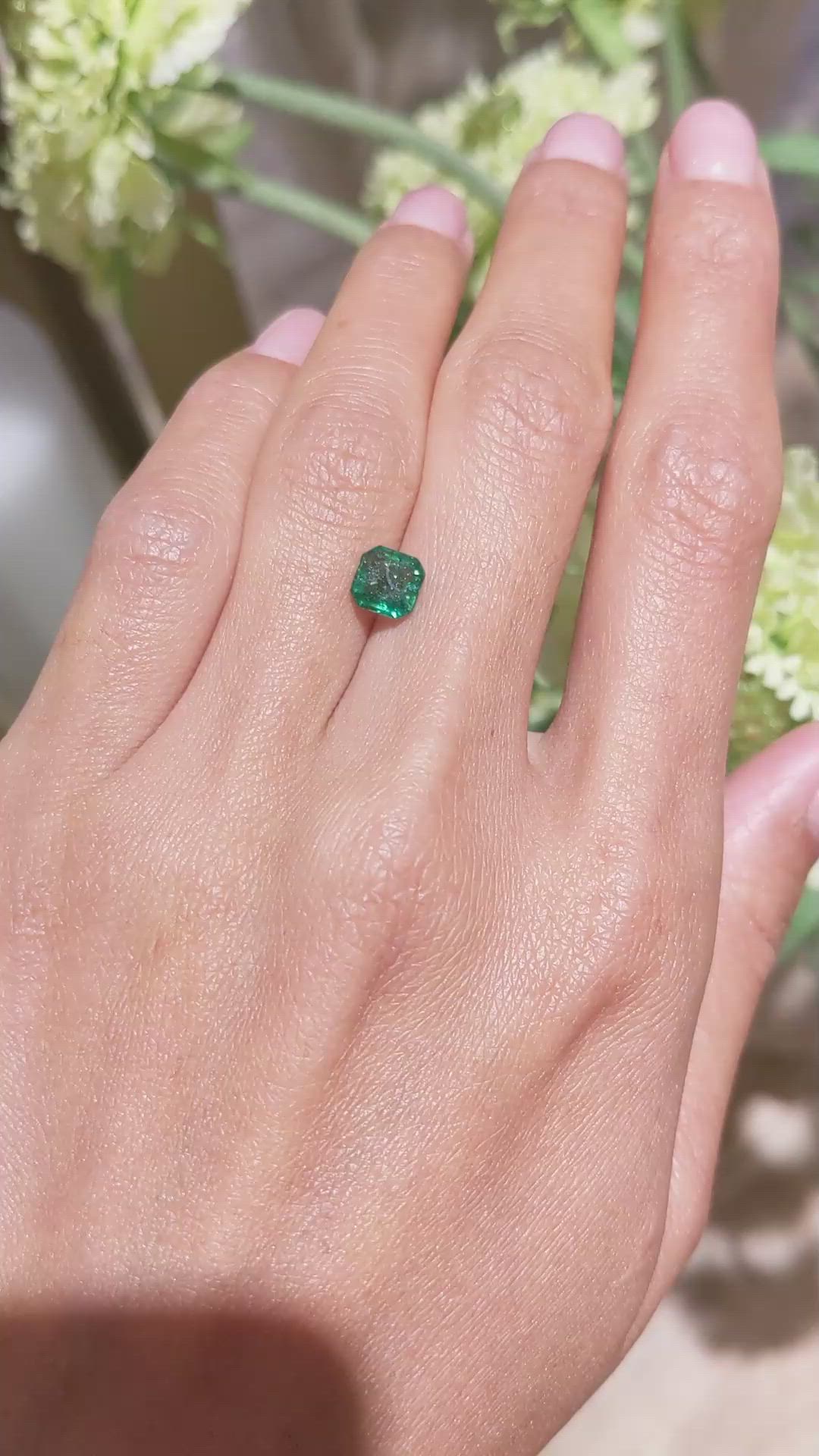 0.88 Ct. Emerald from Zambia Size Video