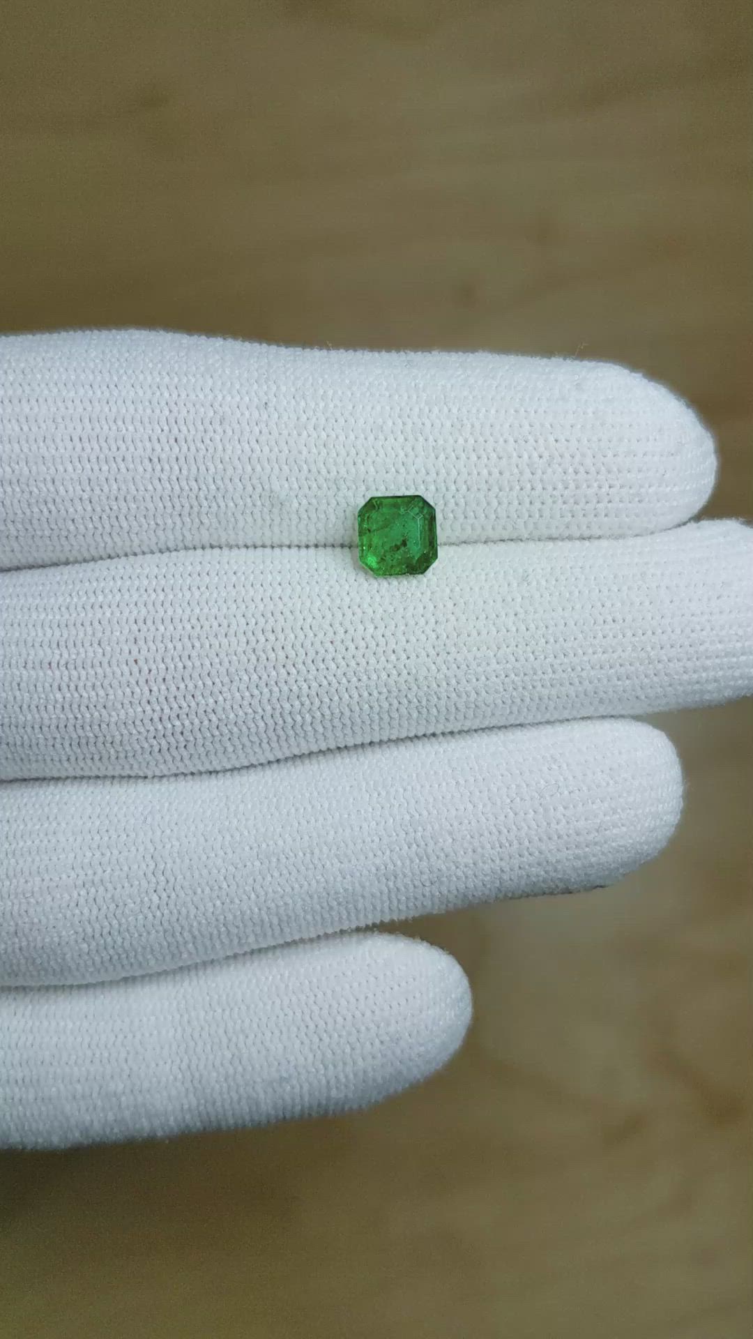 0.88 Ct. Emerald from Zambia Size Video