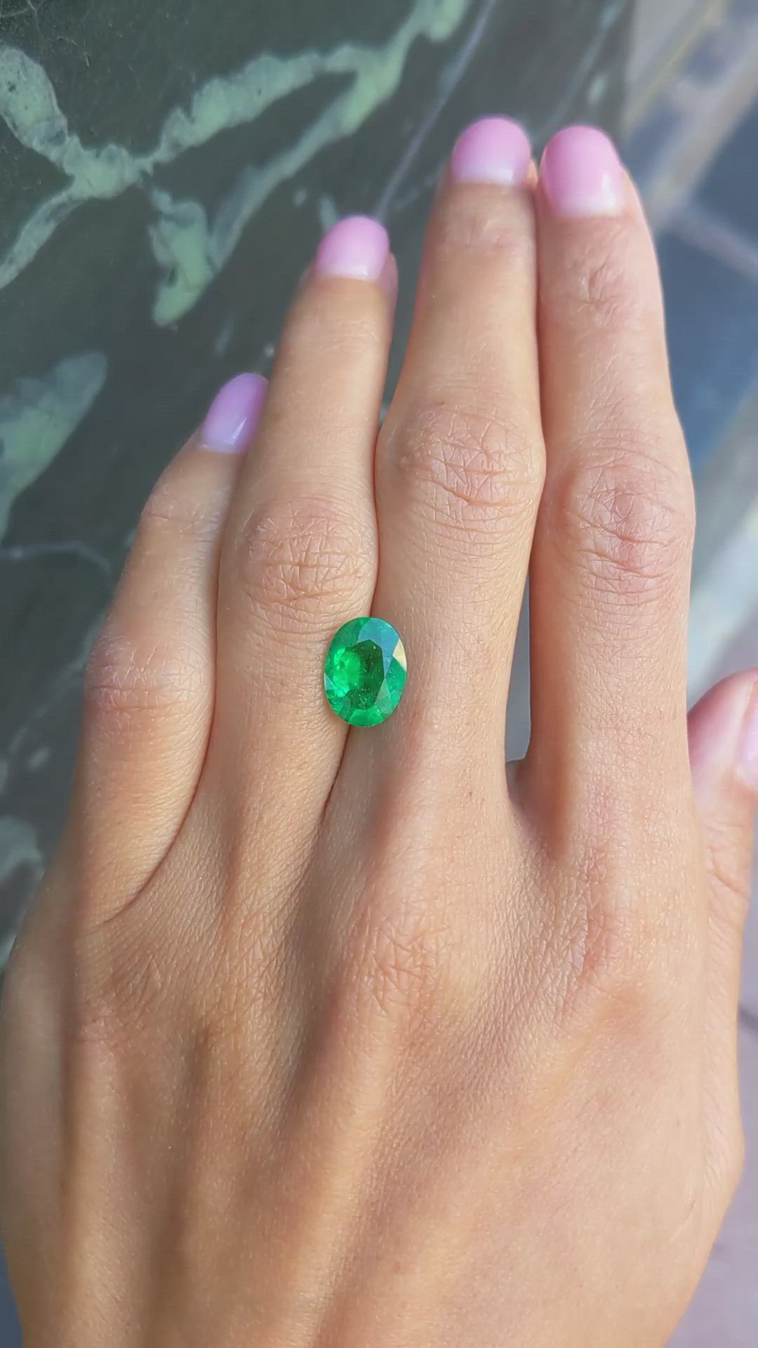 2.03 Ct. Emerald from Zambia Size Video
