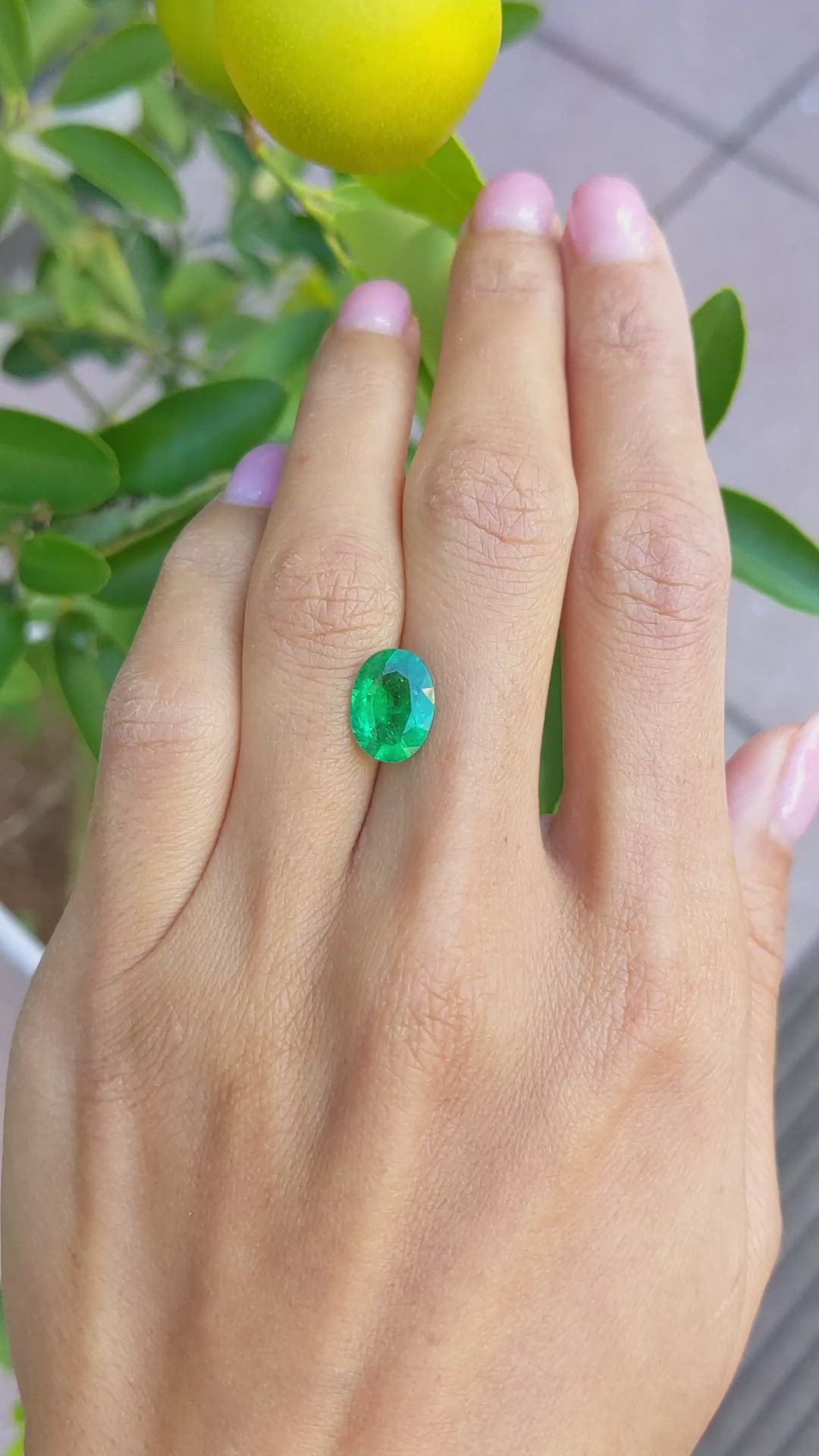 2.03 Ct. Emerald from Zambia Size Video