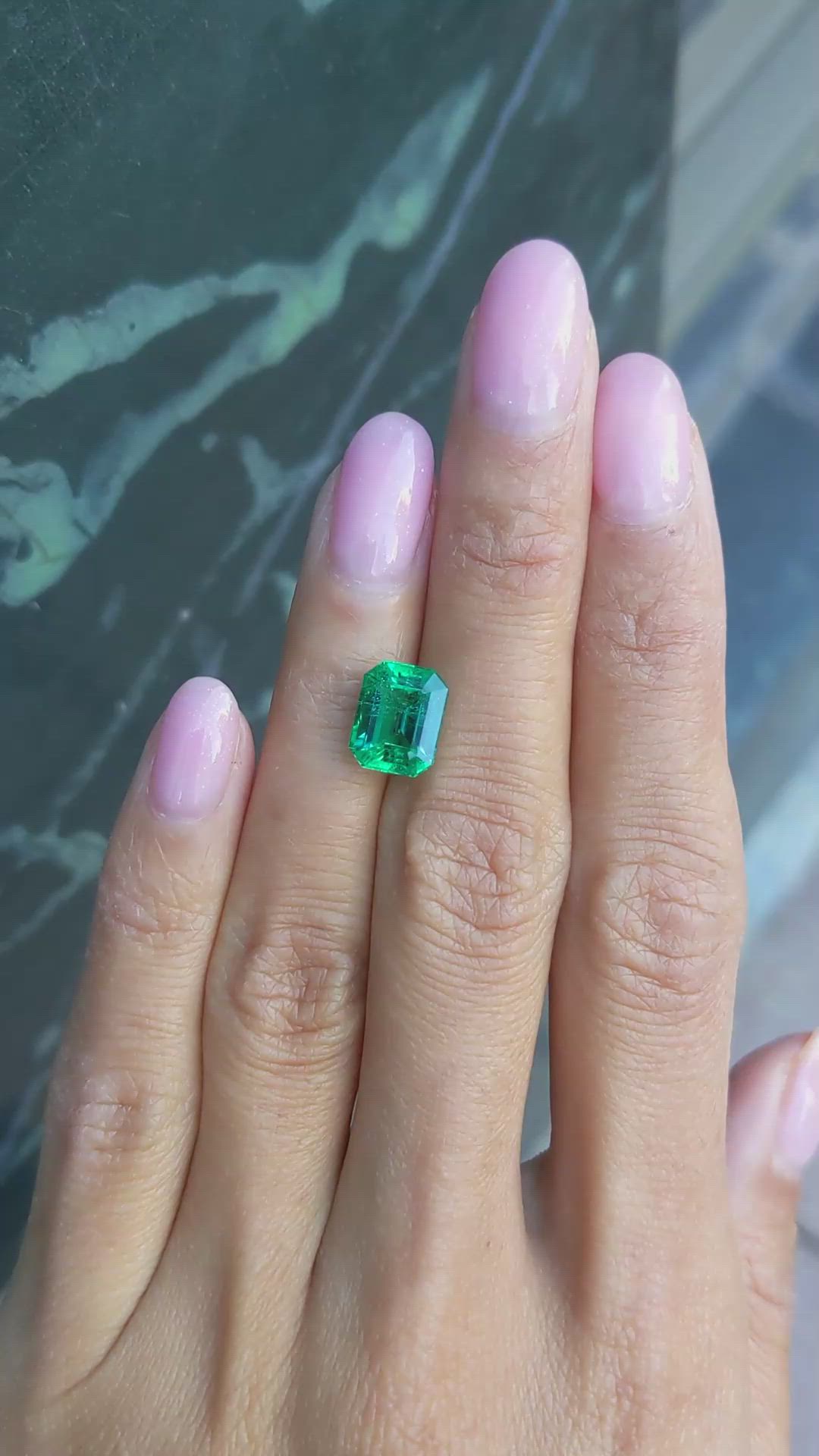 3.09 Ct. Emerald from Zambia Size Video