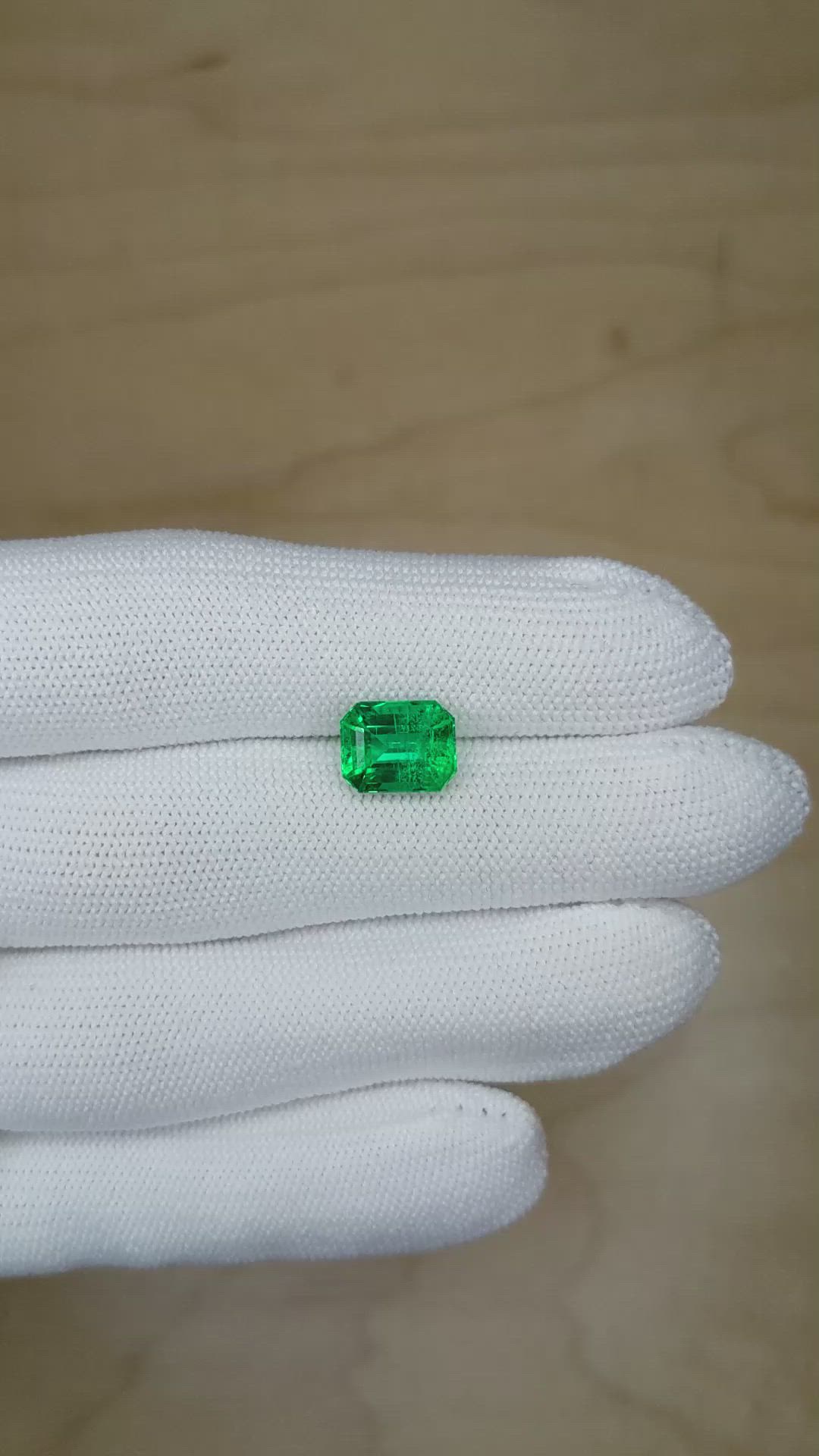 3.09 Ct. Emerald from Zambia Size Video