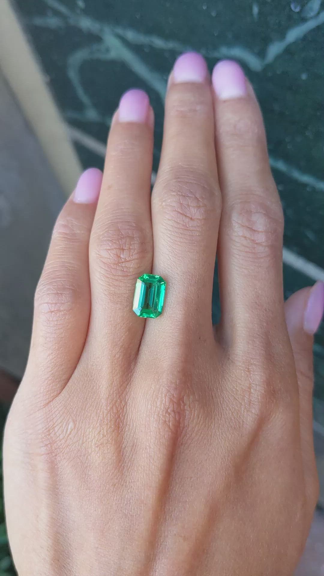 2.69 Ct. Emerald from Zambia Size Video