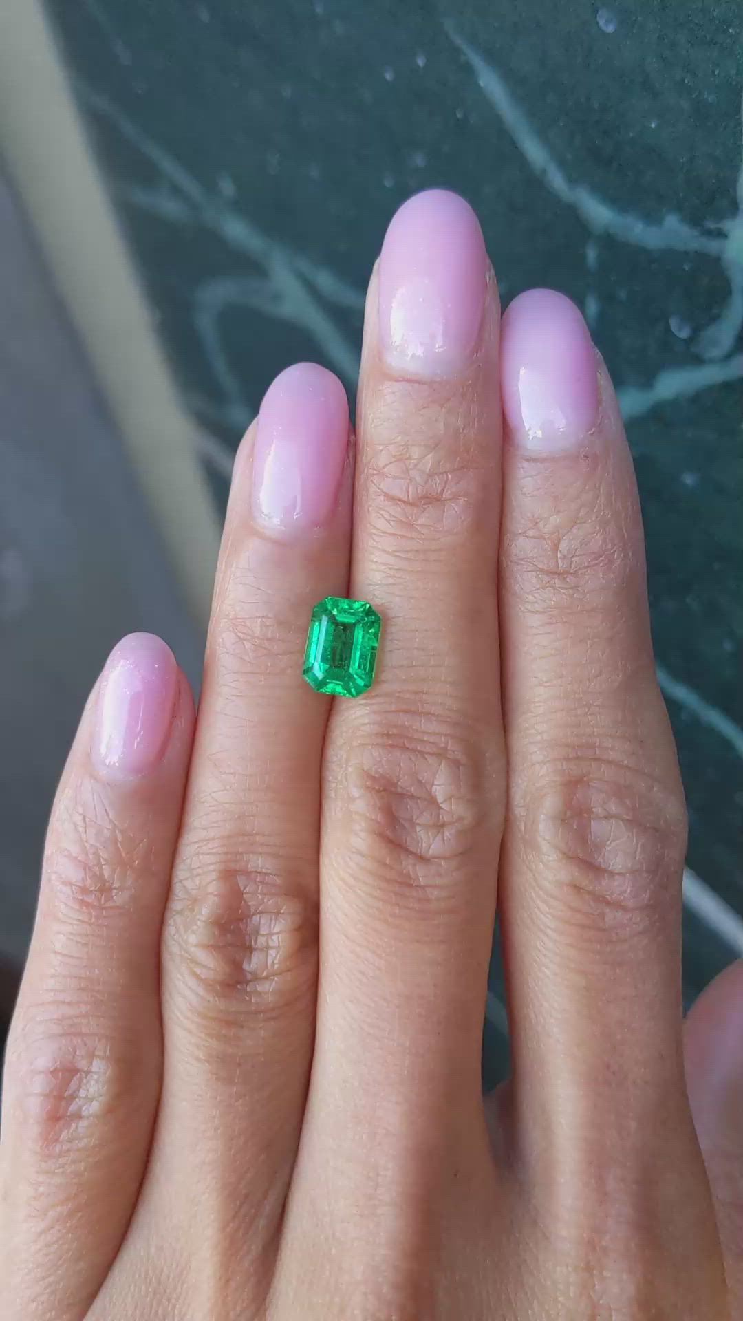 2.06 Ct. Emerald from Zambia Size Video
