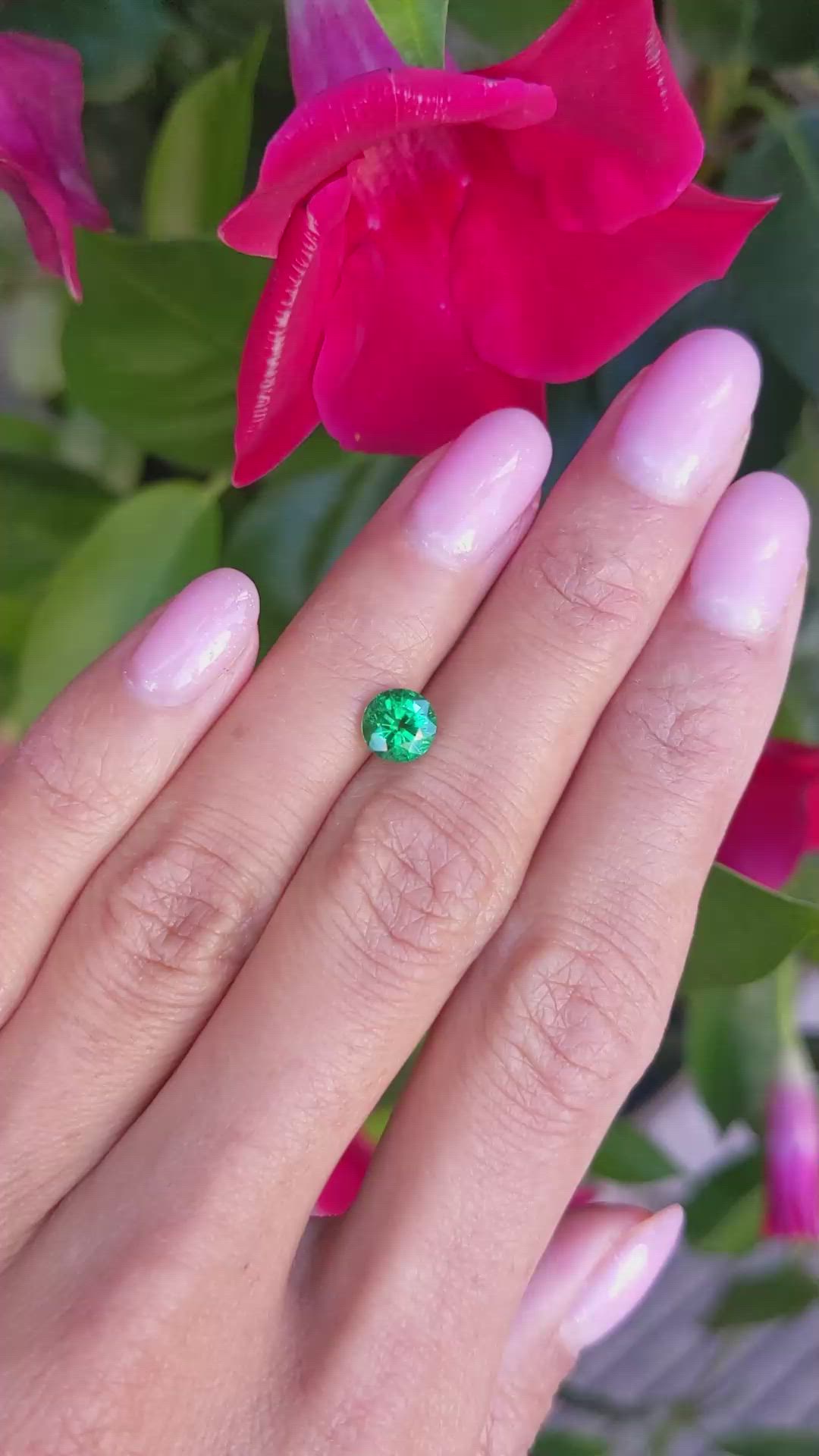 0.86 Ct. Emerald from Zambia Size Video