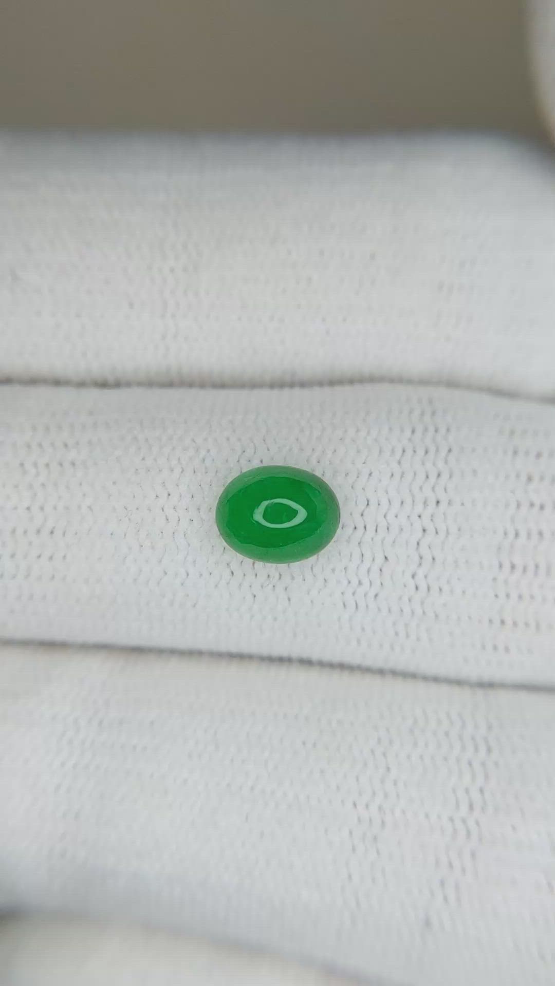 0.85 Ct. Cabochon Emerald from Zambia Size Video