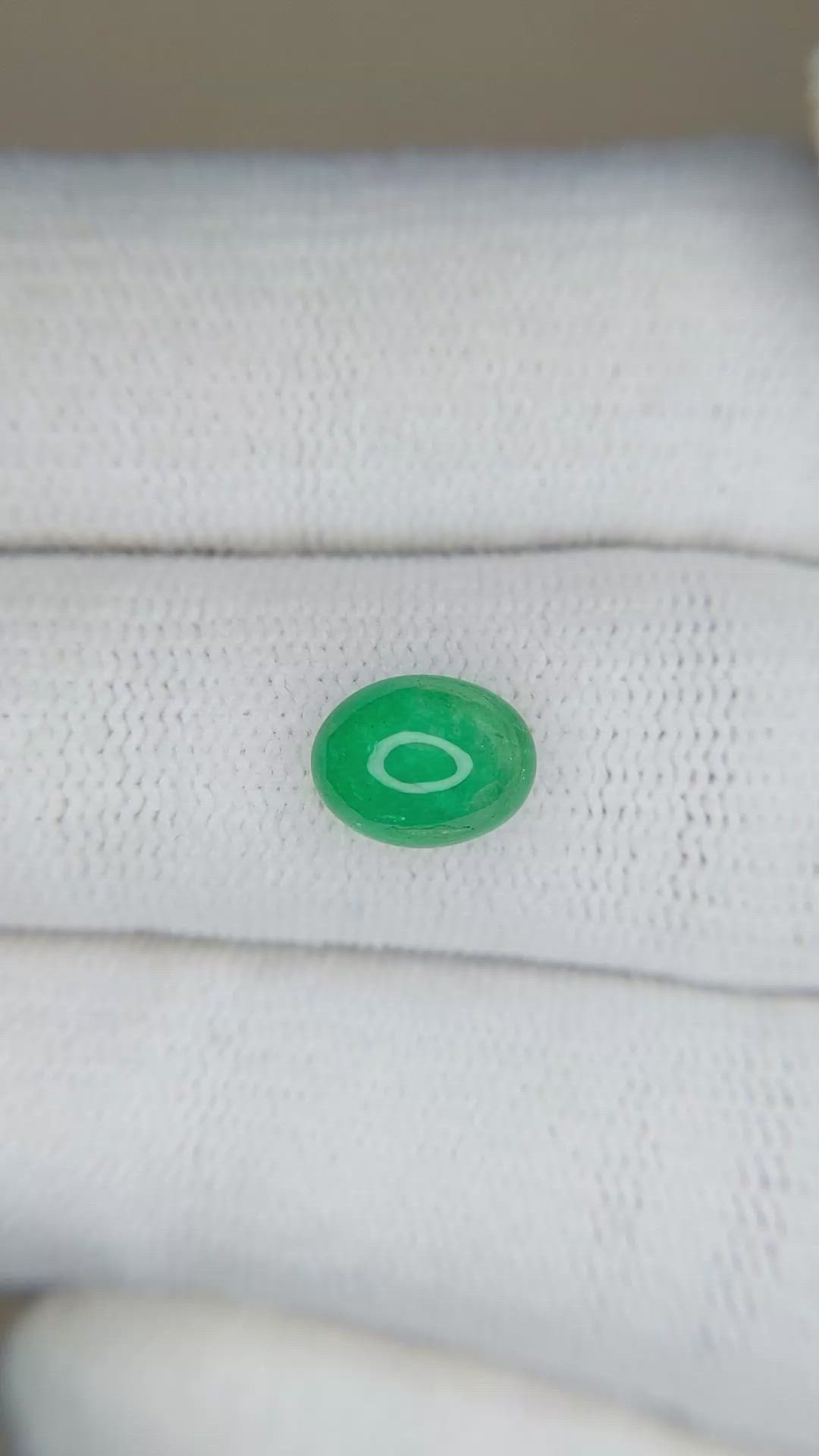 1.43 Ct. Cabochon Emerald from Zambia Size Video