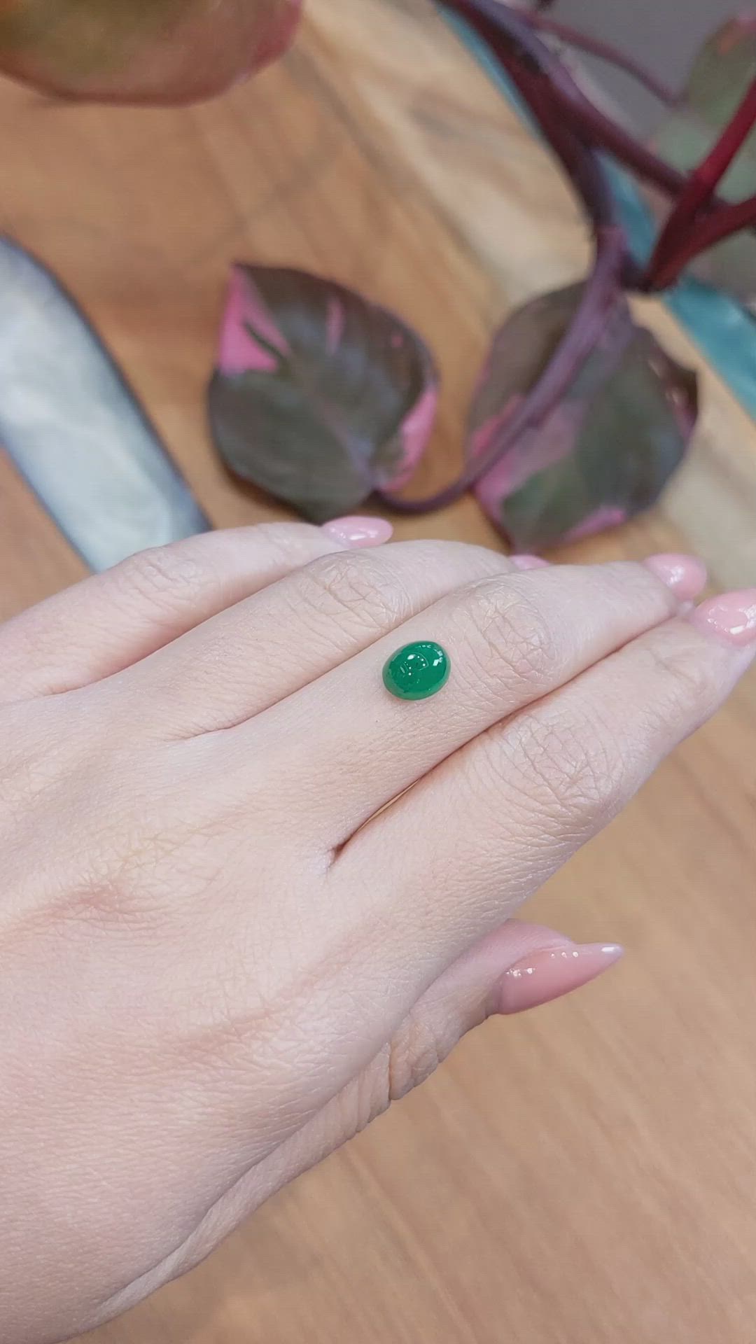 1.80 Ct. Cabochon Emerald from Zambia Size Video