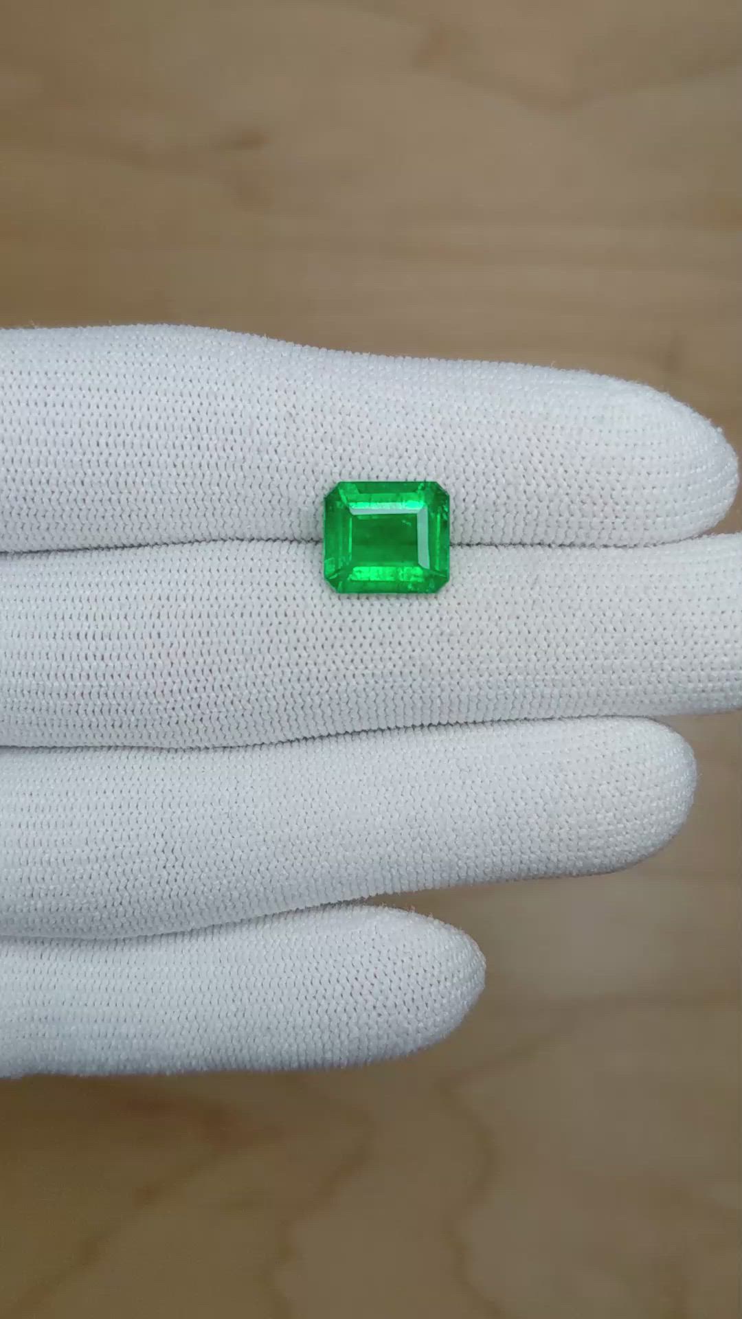 3.44 Ct. Emerald from Zambia Size Video