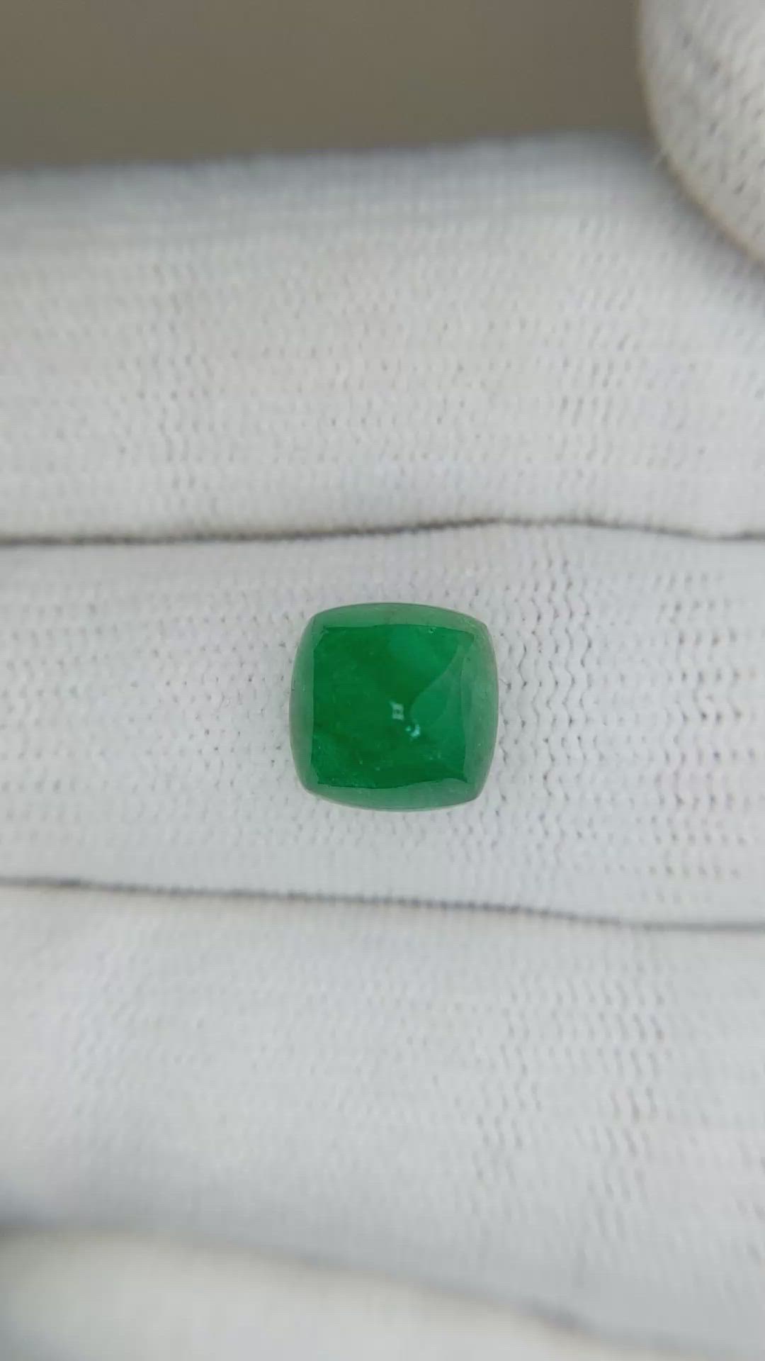 2.97 Ct. Cabochon Emerald from Zambia Size Video