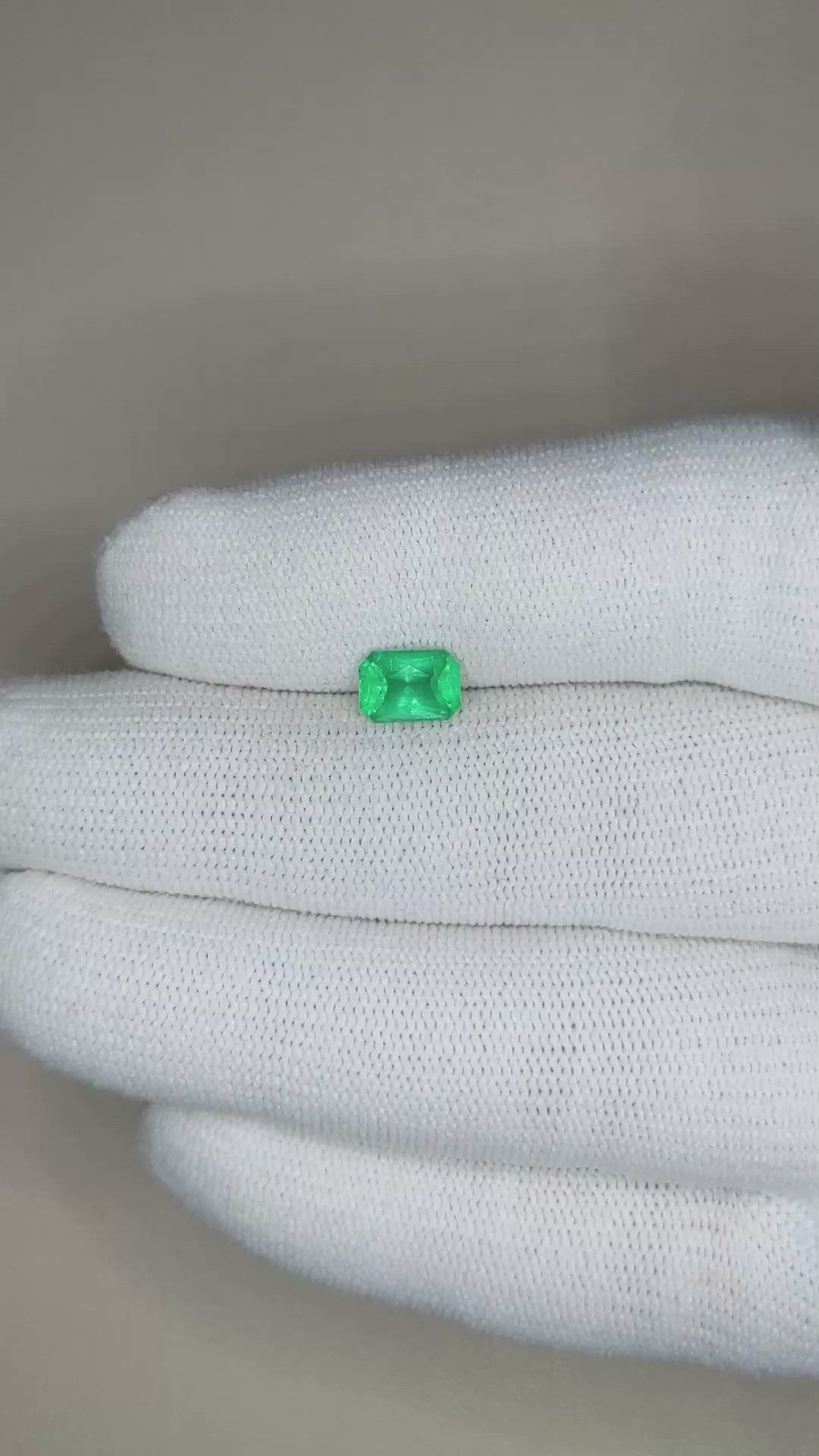 1.01 Ct. Emerald from Zambia Size Video