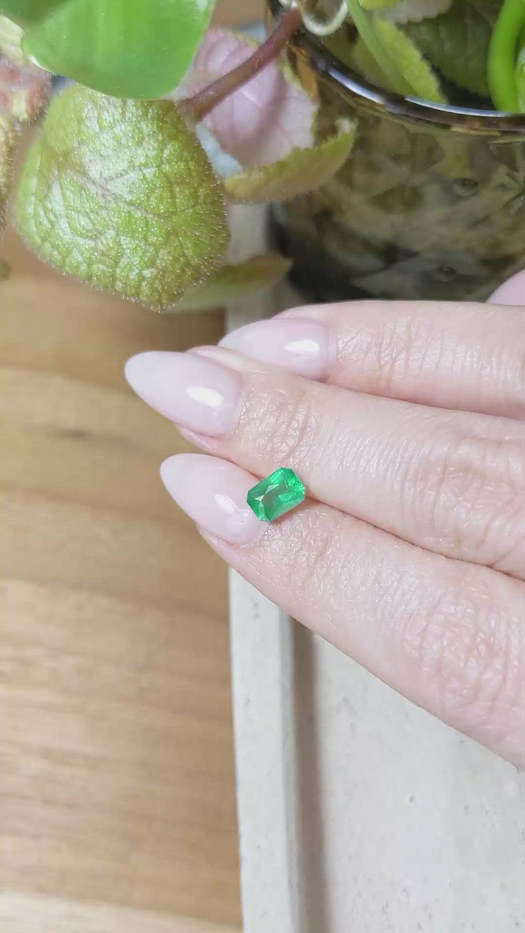 1.01 Ct. Emerald from Zambia Size Video
