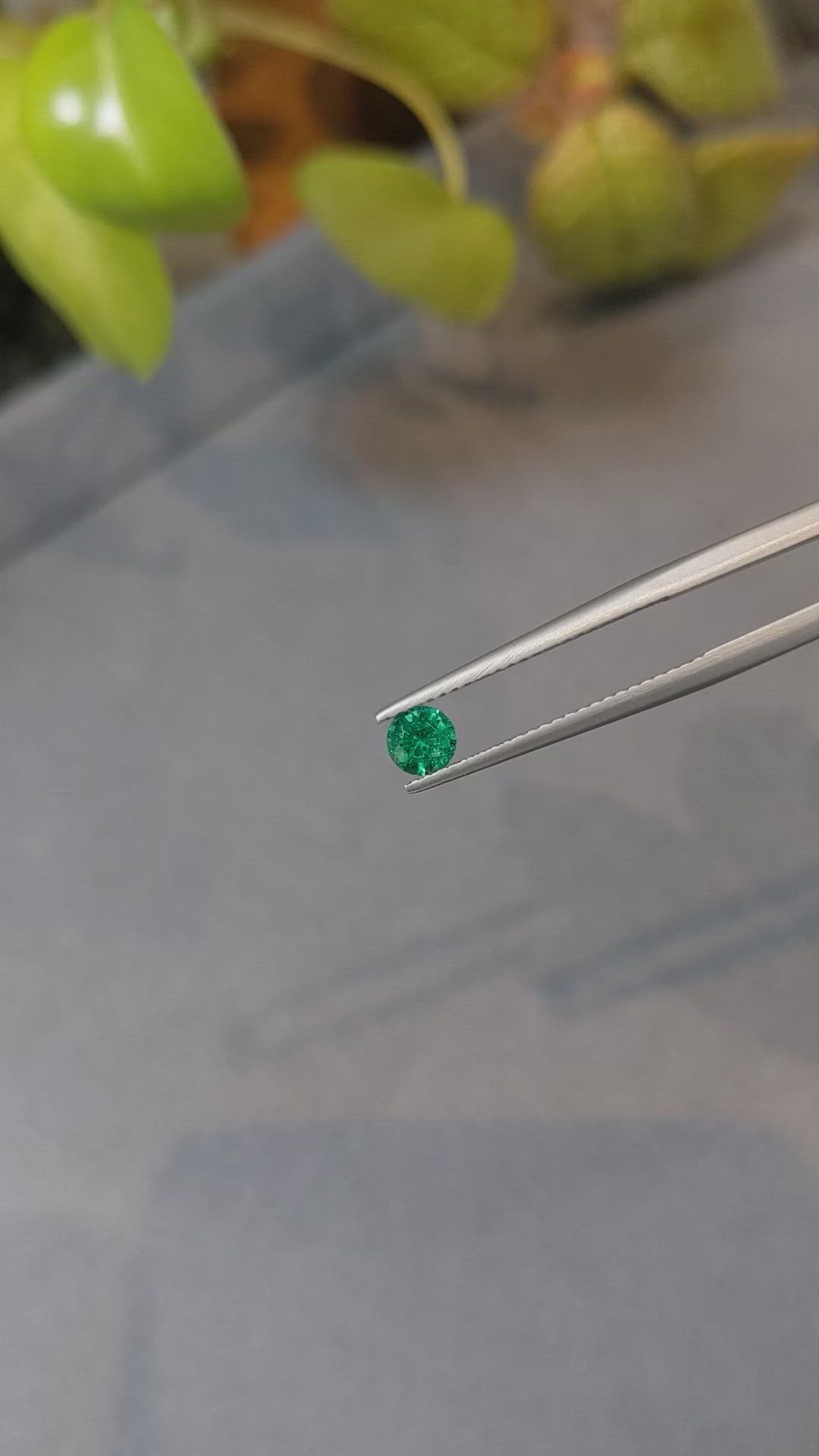 0.35 Ct. Emerald from Zambia Size Video