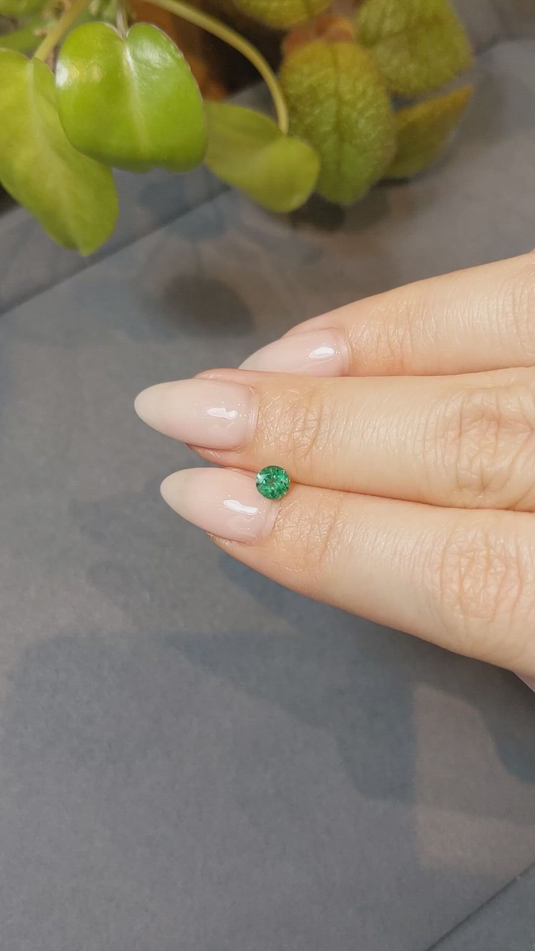 0.38 Ct. Emerald from Zambia Size Video