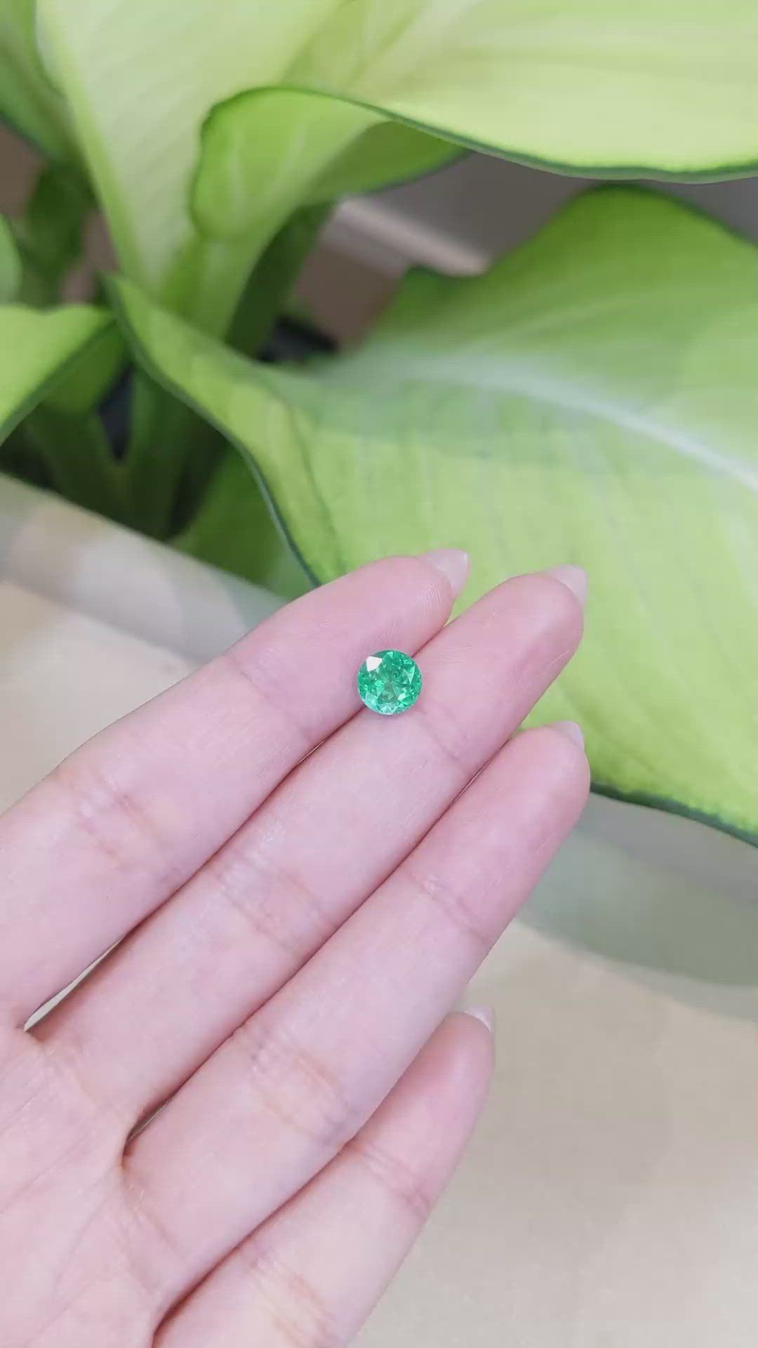 1.23 Ct. Emerald from Zambia Size Video
