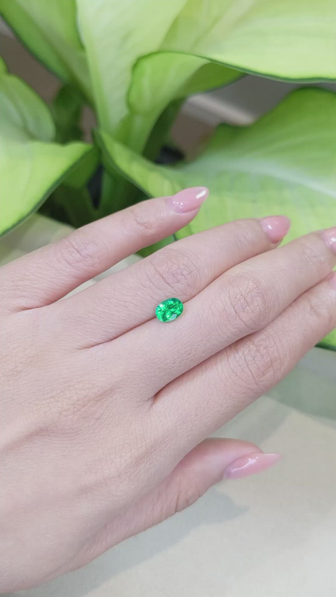 0.74 Ct. Emerald from Colombia Size Video