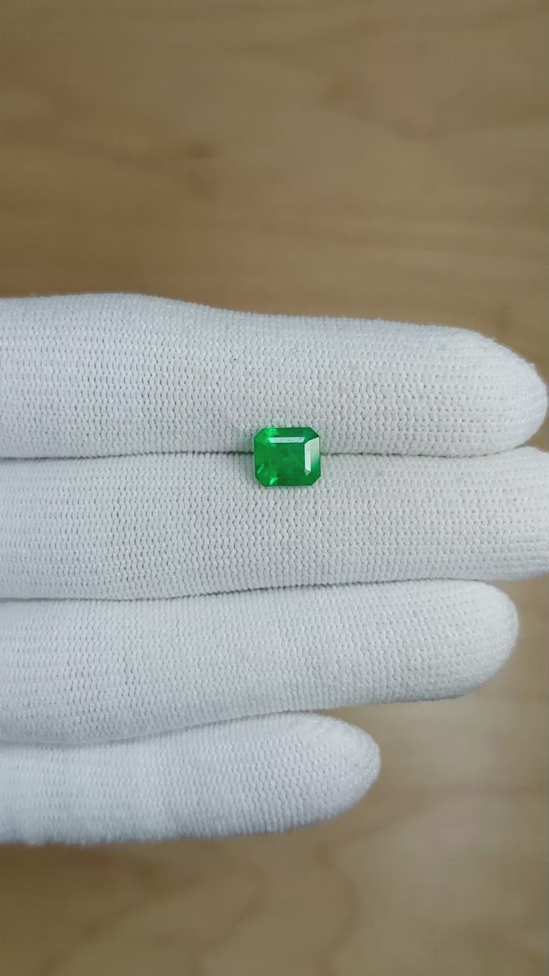 1.36 Ct. Emerald from Colombia Size Video