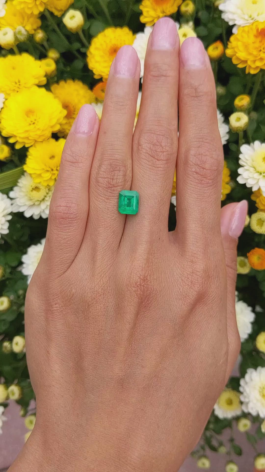 2.09 Ct. Emerald from Colombia Size Video