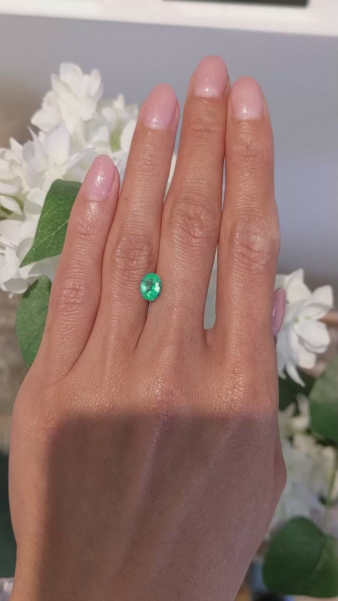 1.06 Ct. Emerald from Colombia Size Video