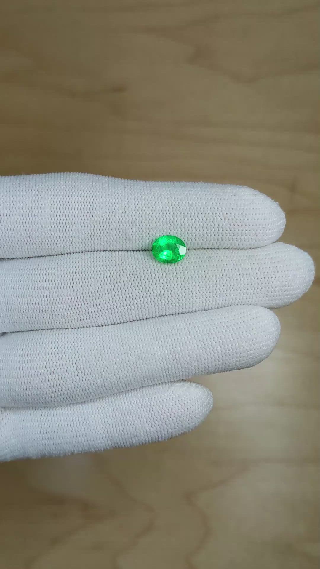 1.06 Ct. Emerald from Colombia Size Video