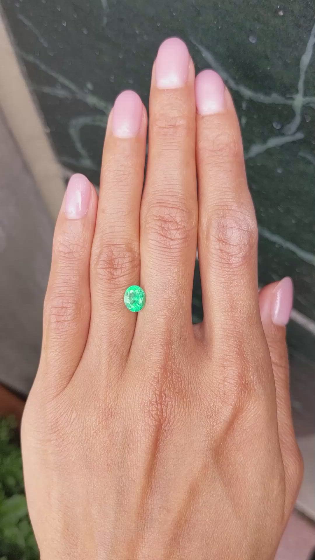 1.06 Ct. Emerald from Colombia Size Video