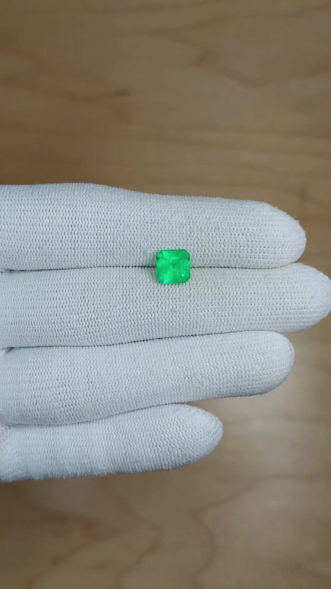 1.44 Ct. Emerald from Colombia Size Video