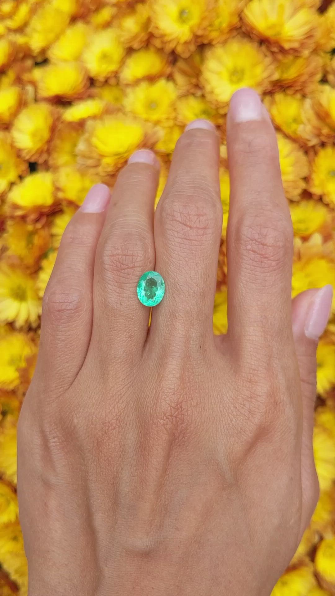 1.29 Ct. Emerald from Colombia Size Video