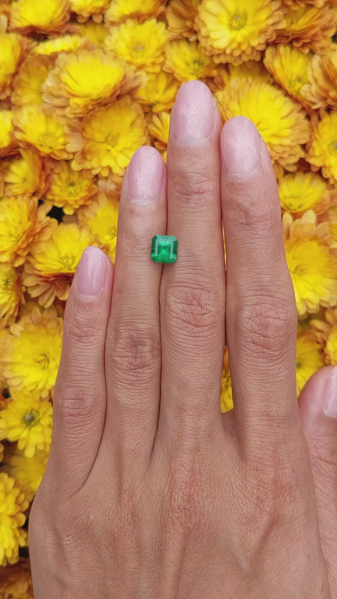 1.23 Ct. Emerald from Colombia Size Video