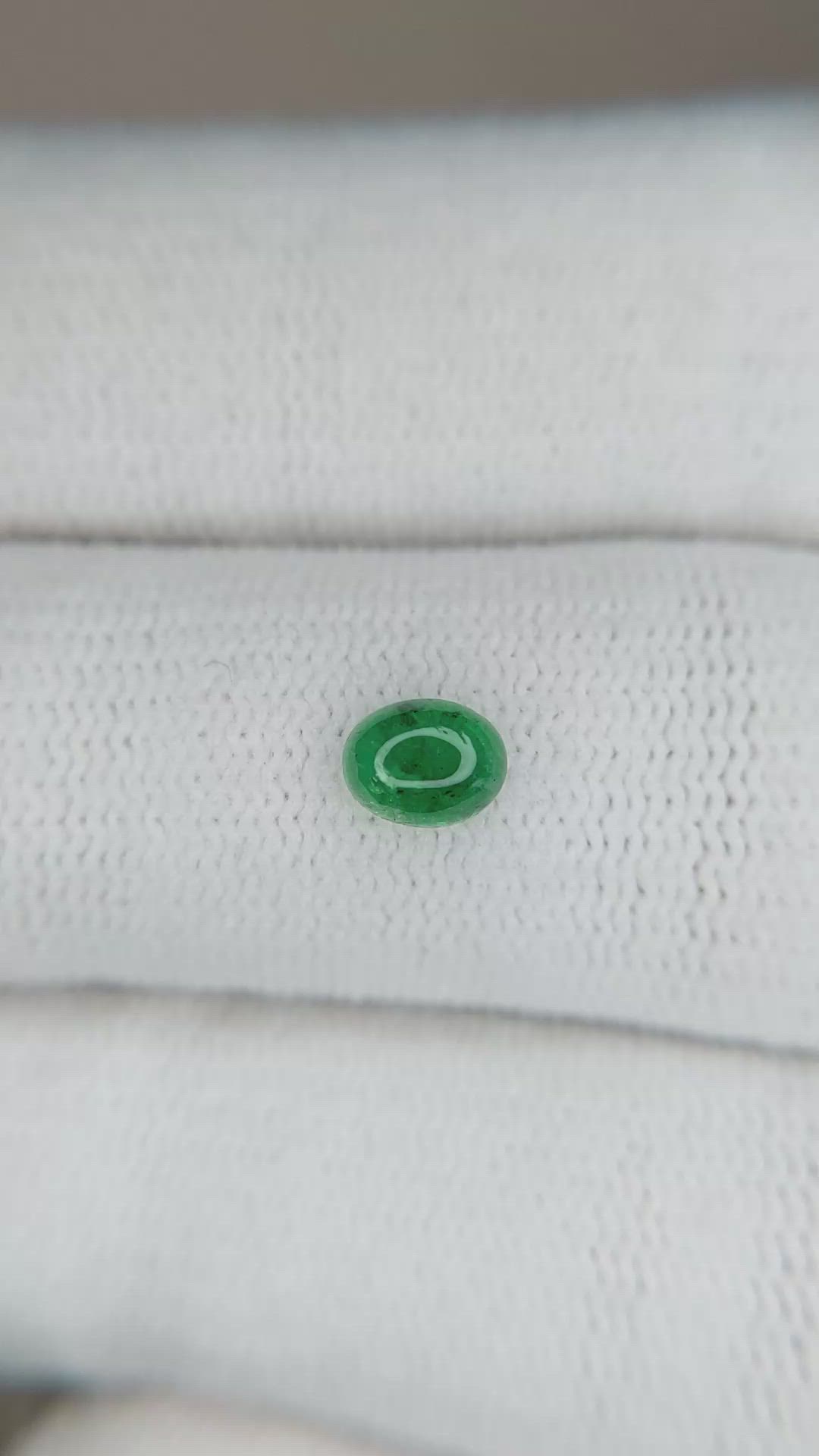 0.47 Ct. Cabochon Emerald from Zambia Size Video