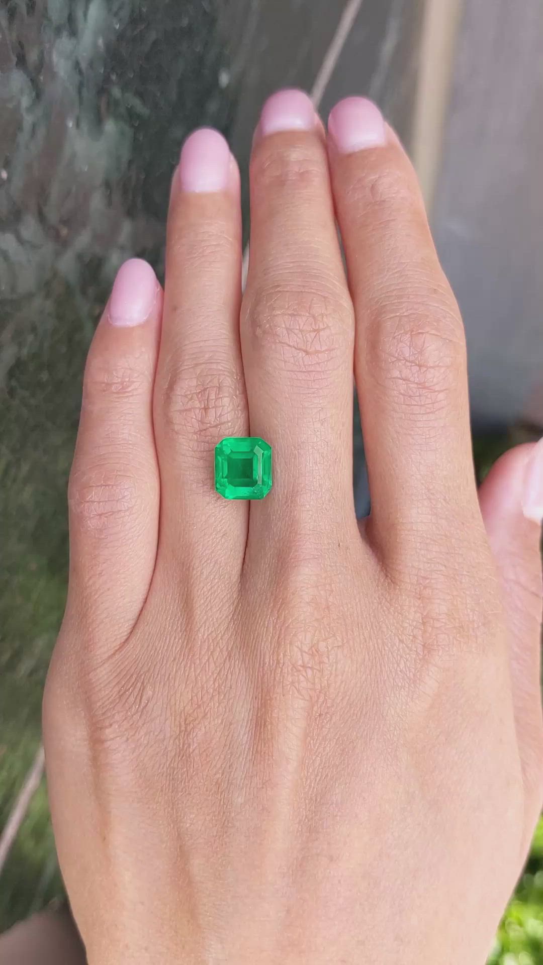 3.72 Ct. Emerald from Colombia Size Video
