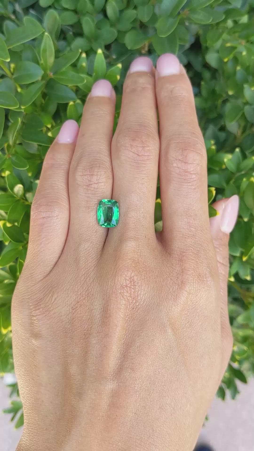 2.11 Ct. Emerald from Zambia Size Video