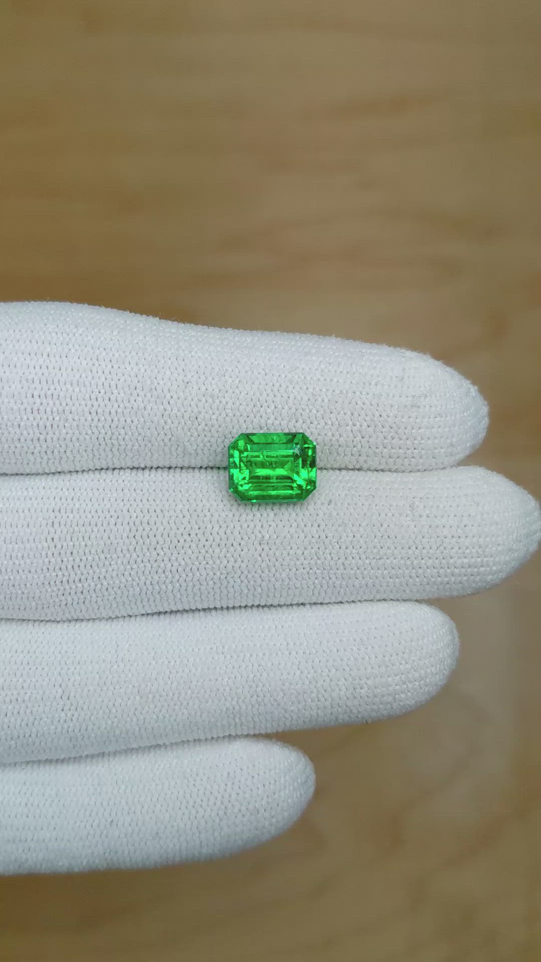 3.49 Ct. Emerald from Colombia Size Video