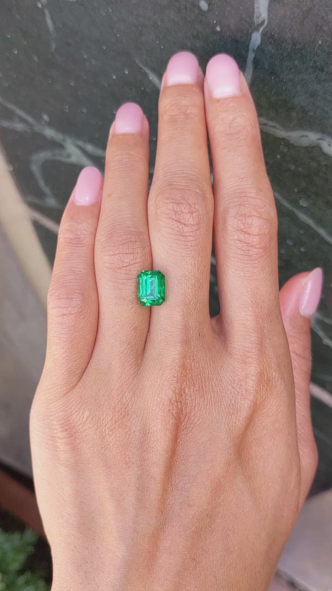 3.49 Ct. Emerald from Colombia Size Video