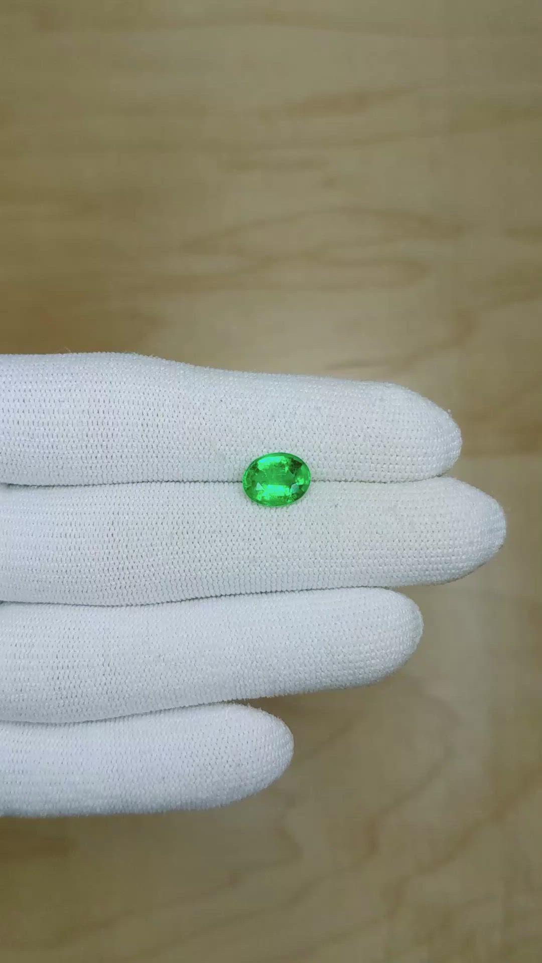 1.90 Ct. Emerald from Colombia Size Video