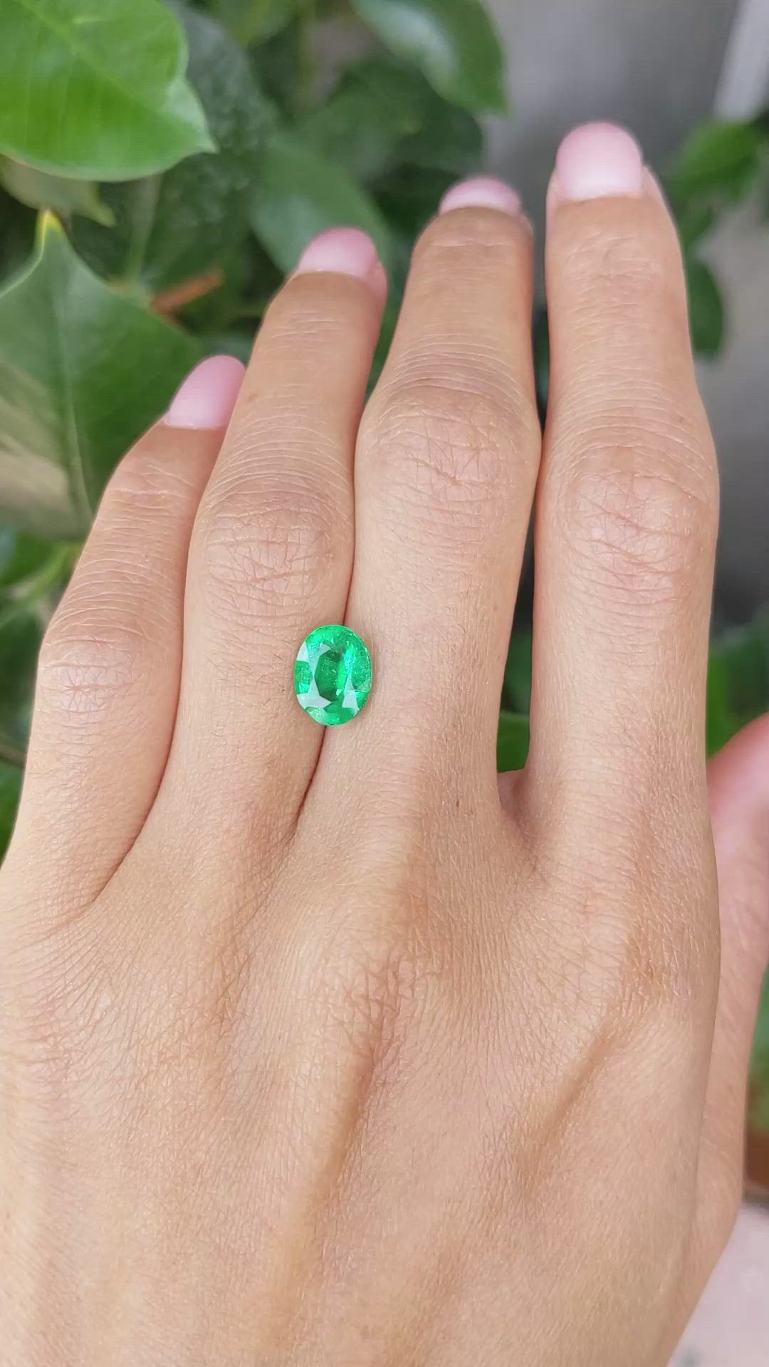 1.90 Ct. Emerald from Zambia Size Video
