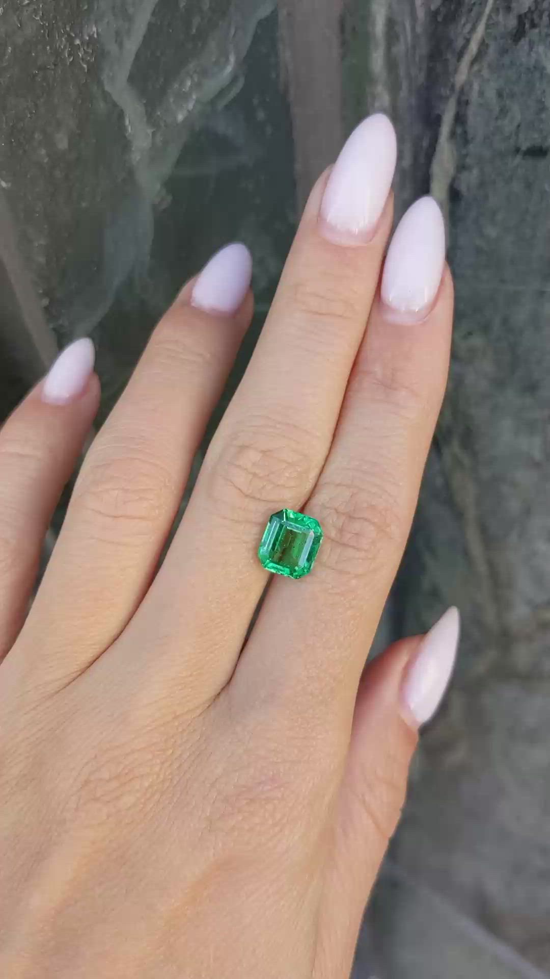 2.67 Ct. Emerald from Zambia Size Video
