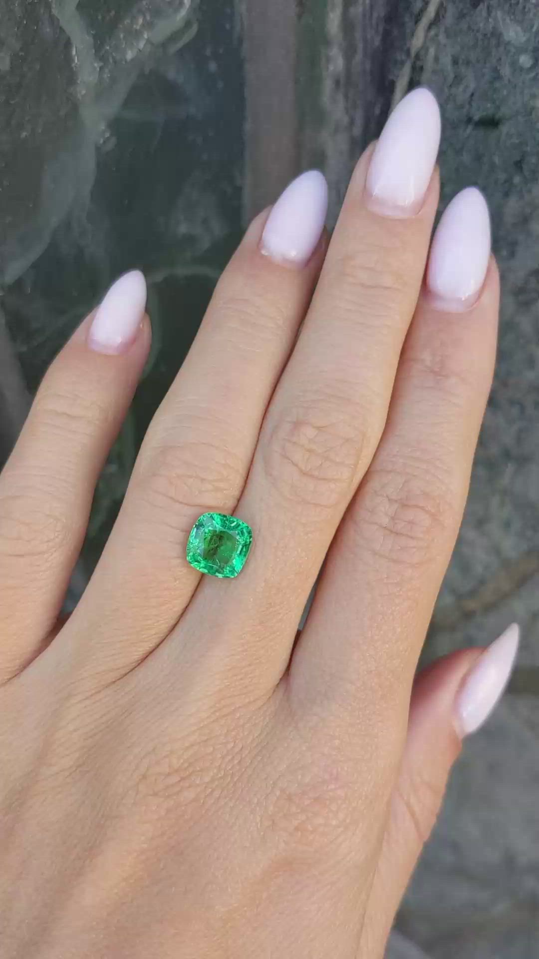 2.07 Ct. Emerald from Zambia Size Video