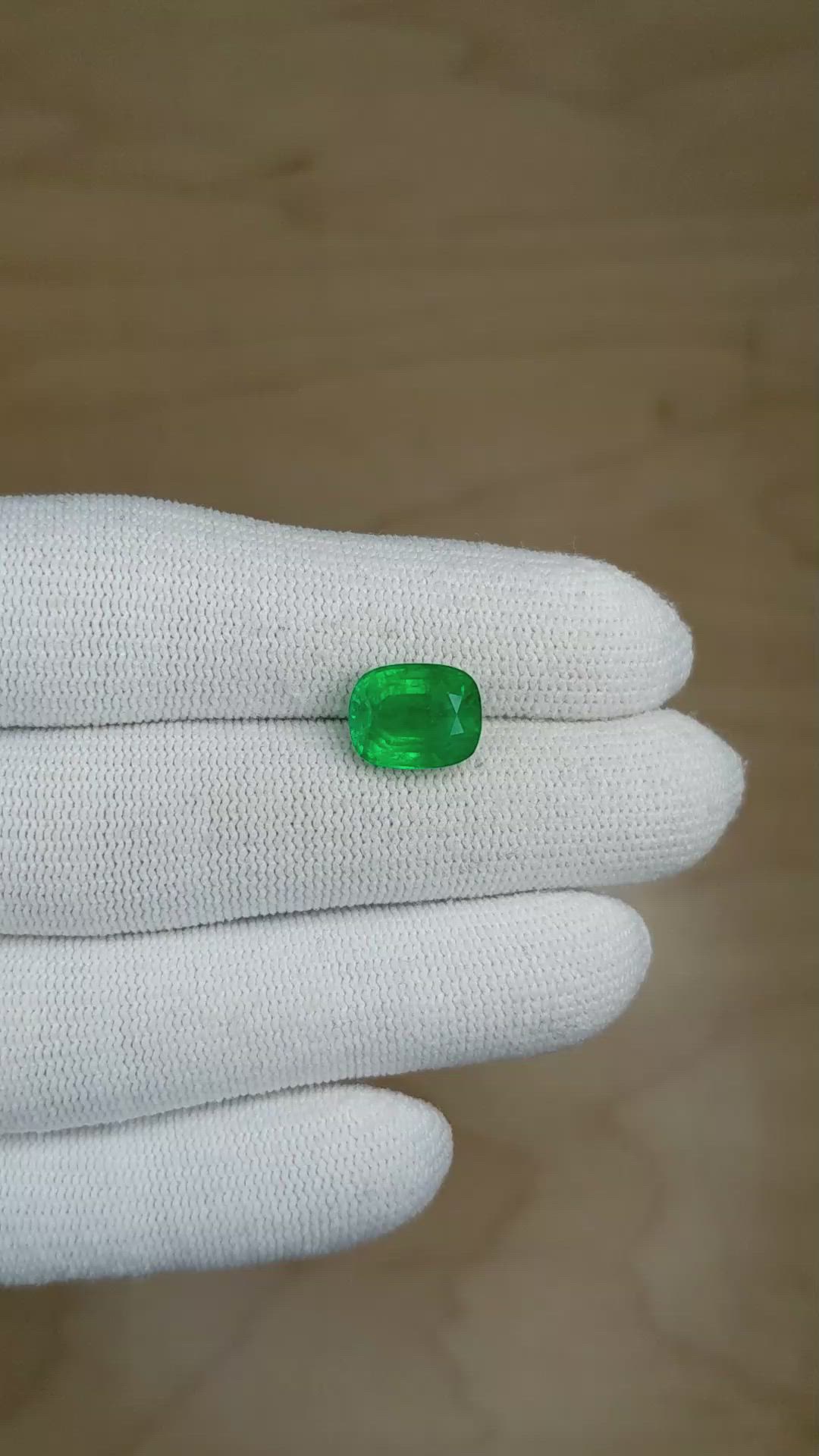 3.75 Ct. Emerald from Zambia Size Video
