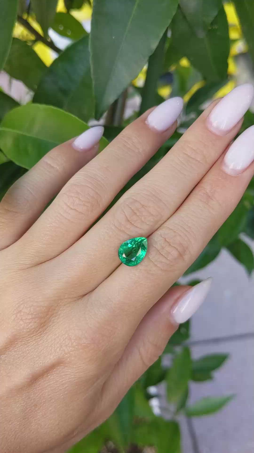 2.68 Ct. Emerald from Zambia Size Video