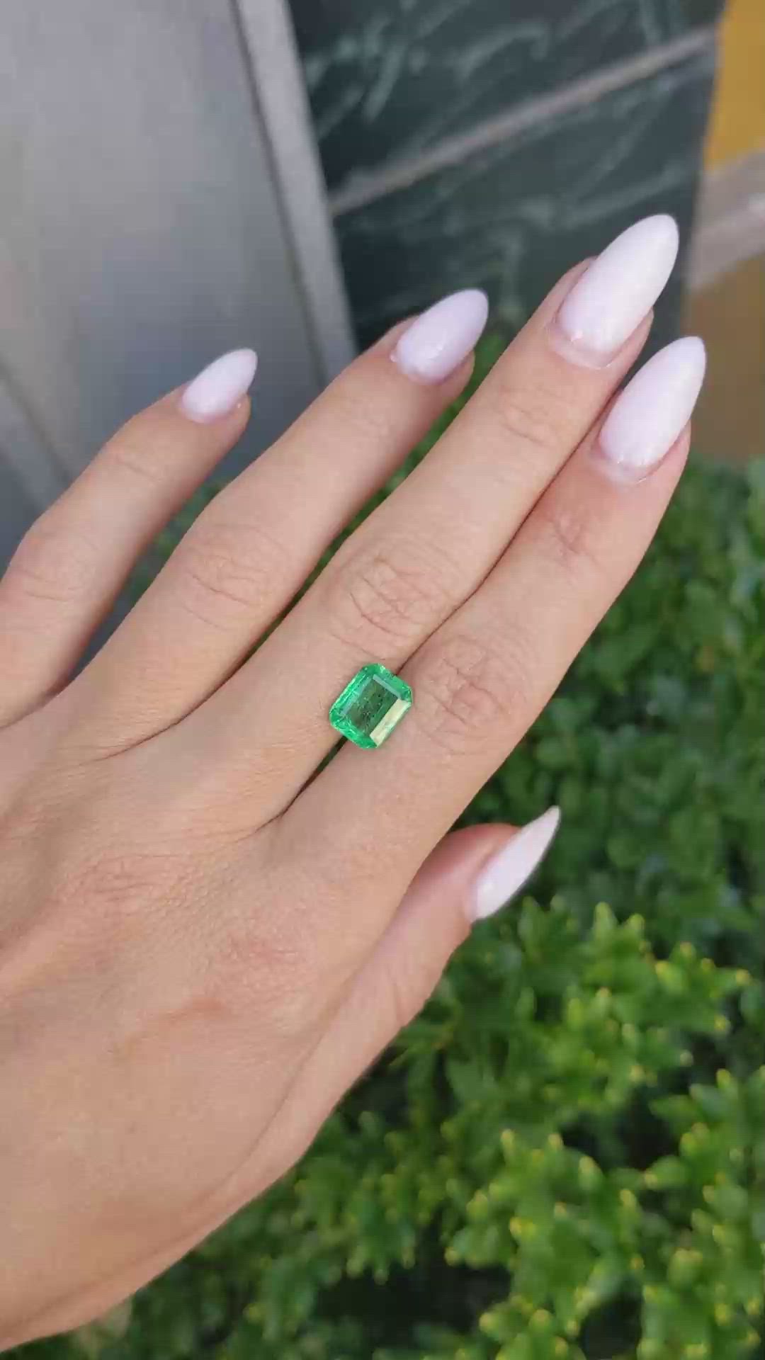 2.17 Ct. Emerald from Zambia Size Video