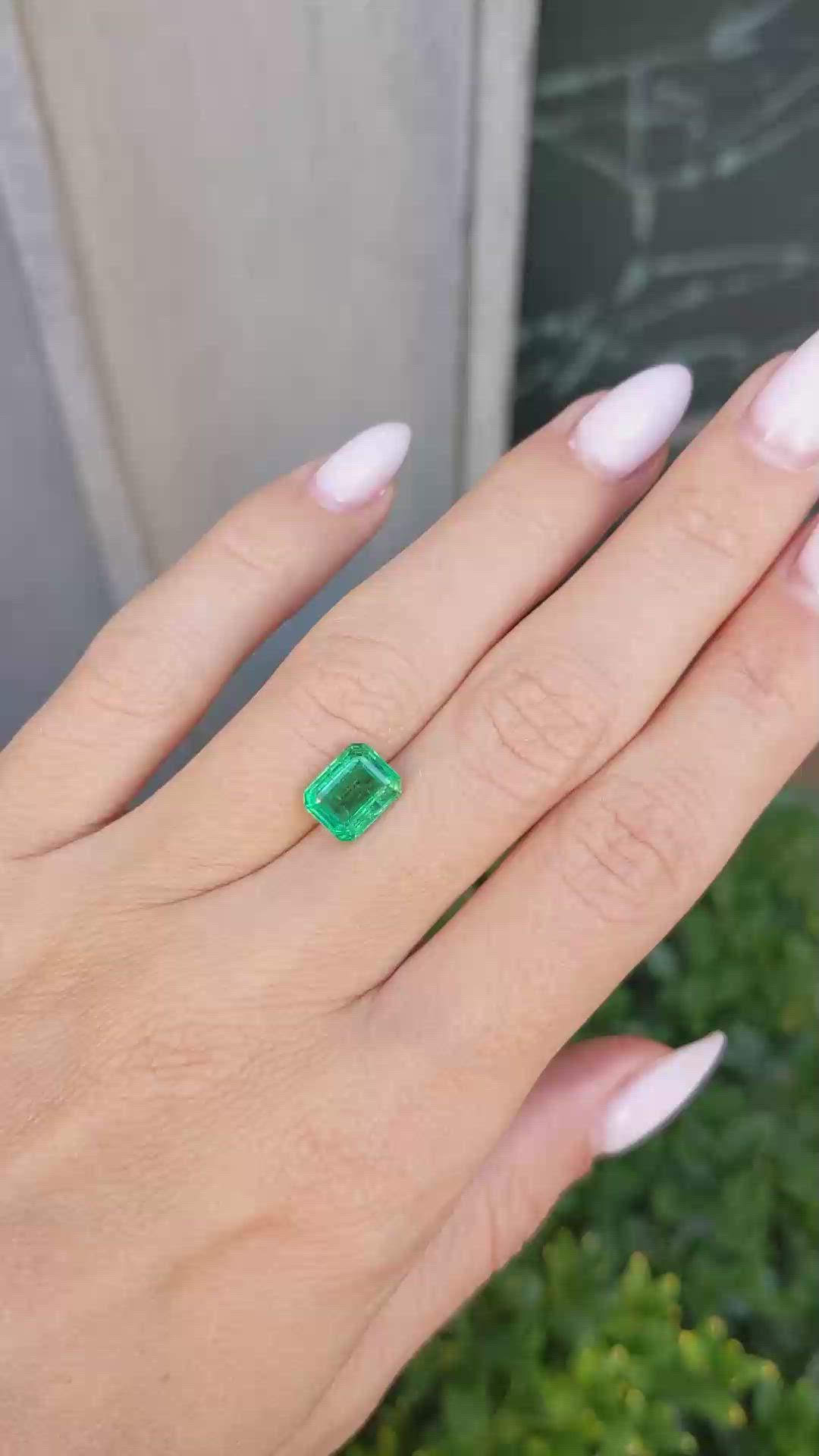 2.14 Ct. Emerald from Zambia Size Video