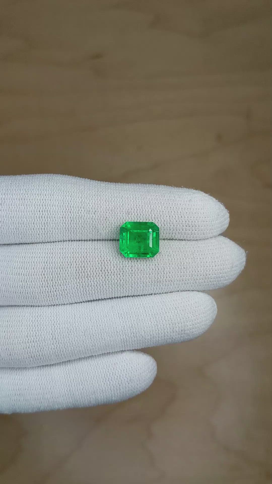 4.02 Ct. Emerald from Zambia Size Video