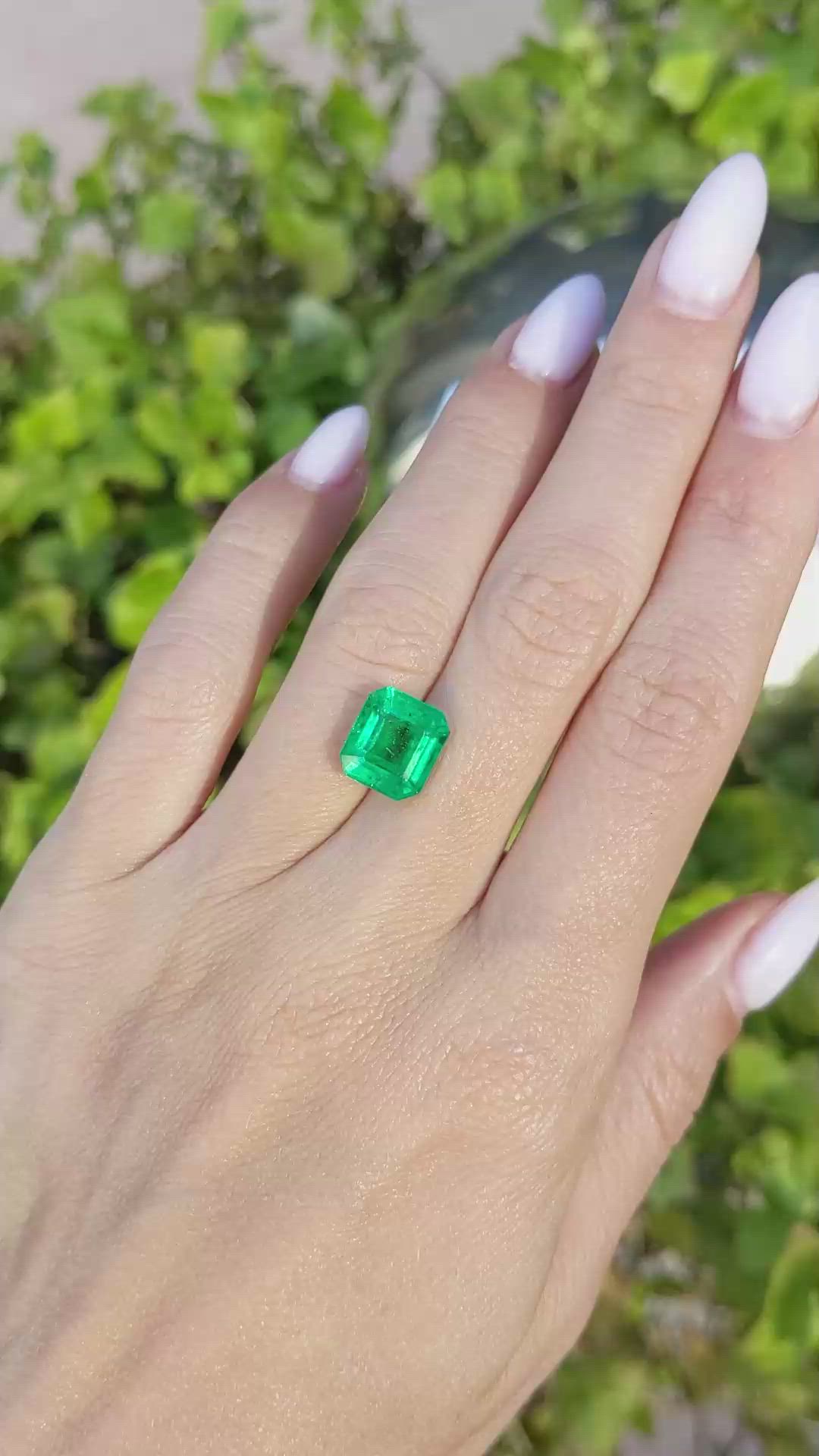 4.02 Ct. Emerald from Zambia Size Video