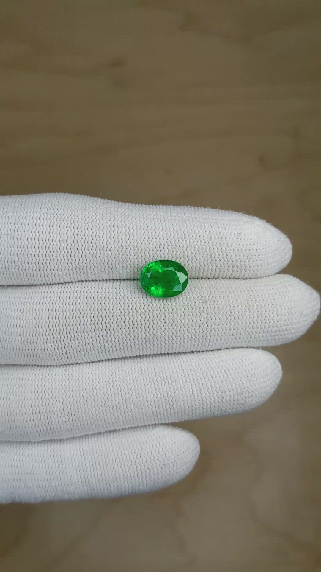 2.28 Ct. Emerald from Zambia Size Video