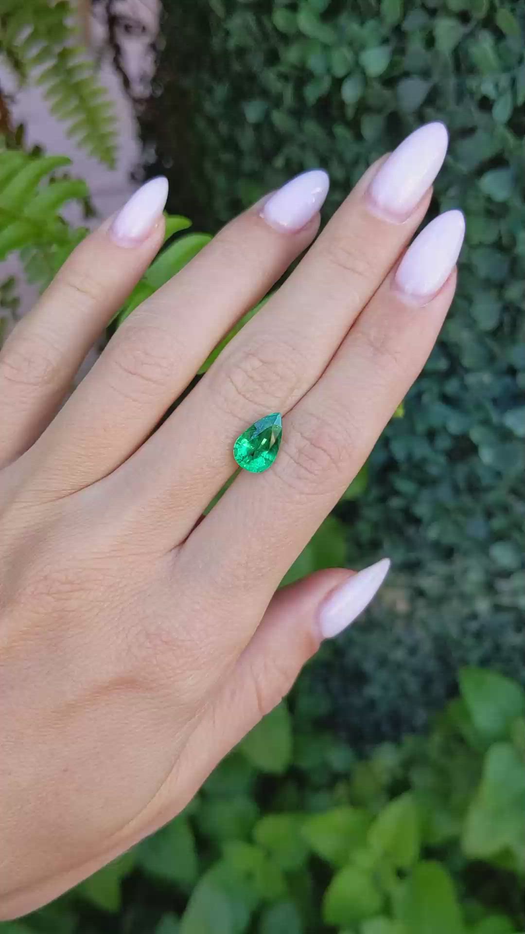 2.20 Ct. Emerald from Zambia Size Video