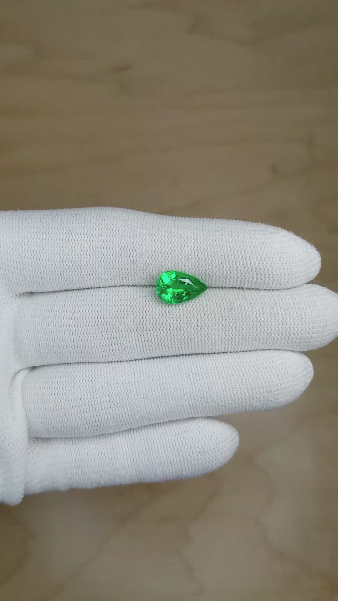 2.20 Ct. Emerald from Zambia Size Video
