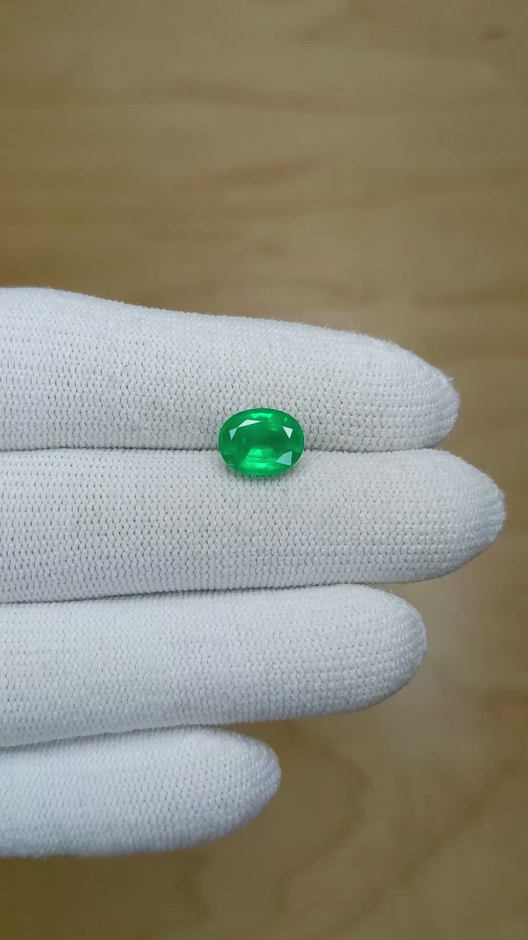 1.95 Ct. Emerald from Zambia Size Video