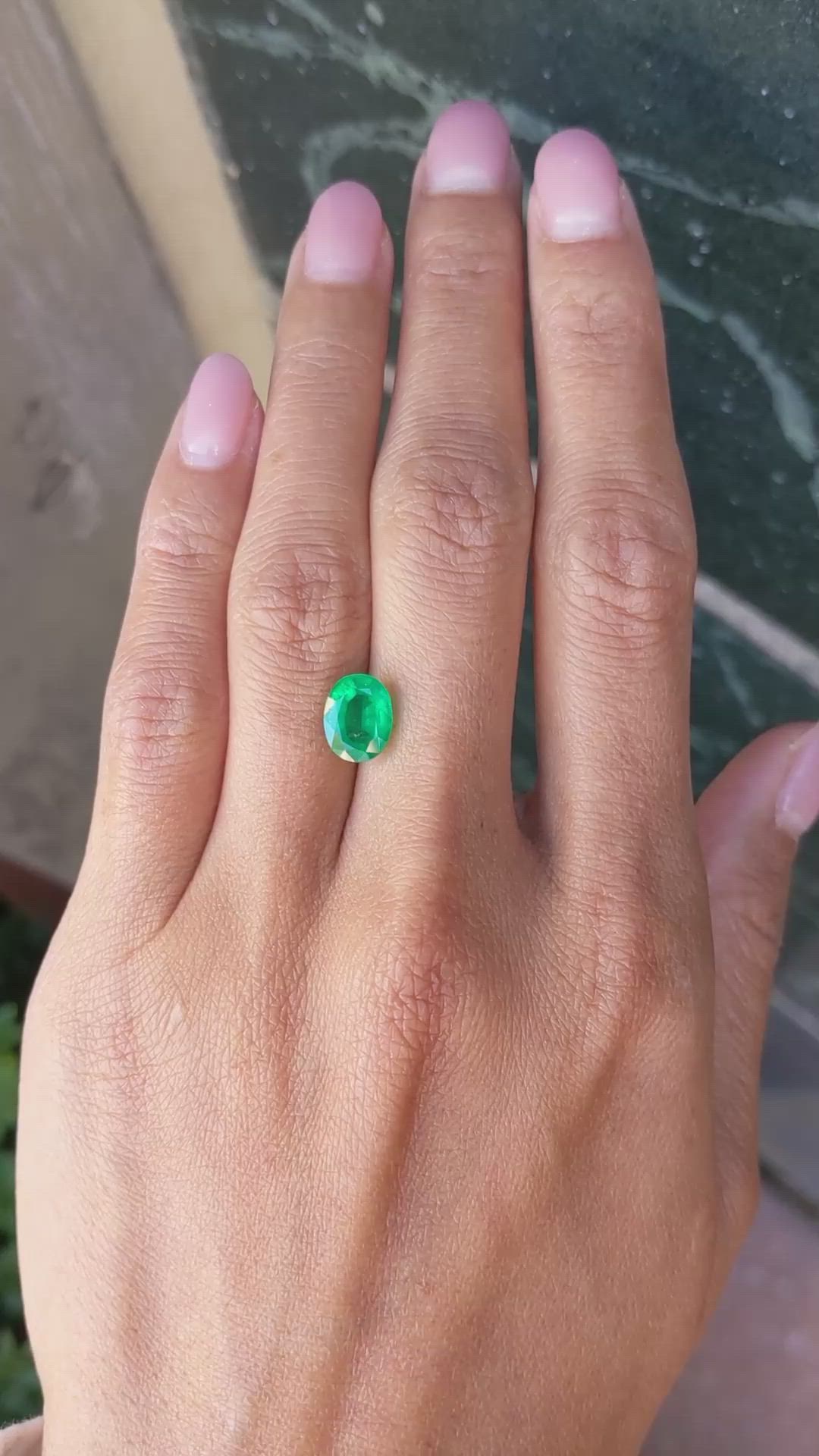 1.95 Ct. Emerald from Zambia Size Video